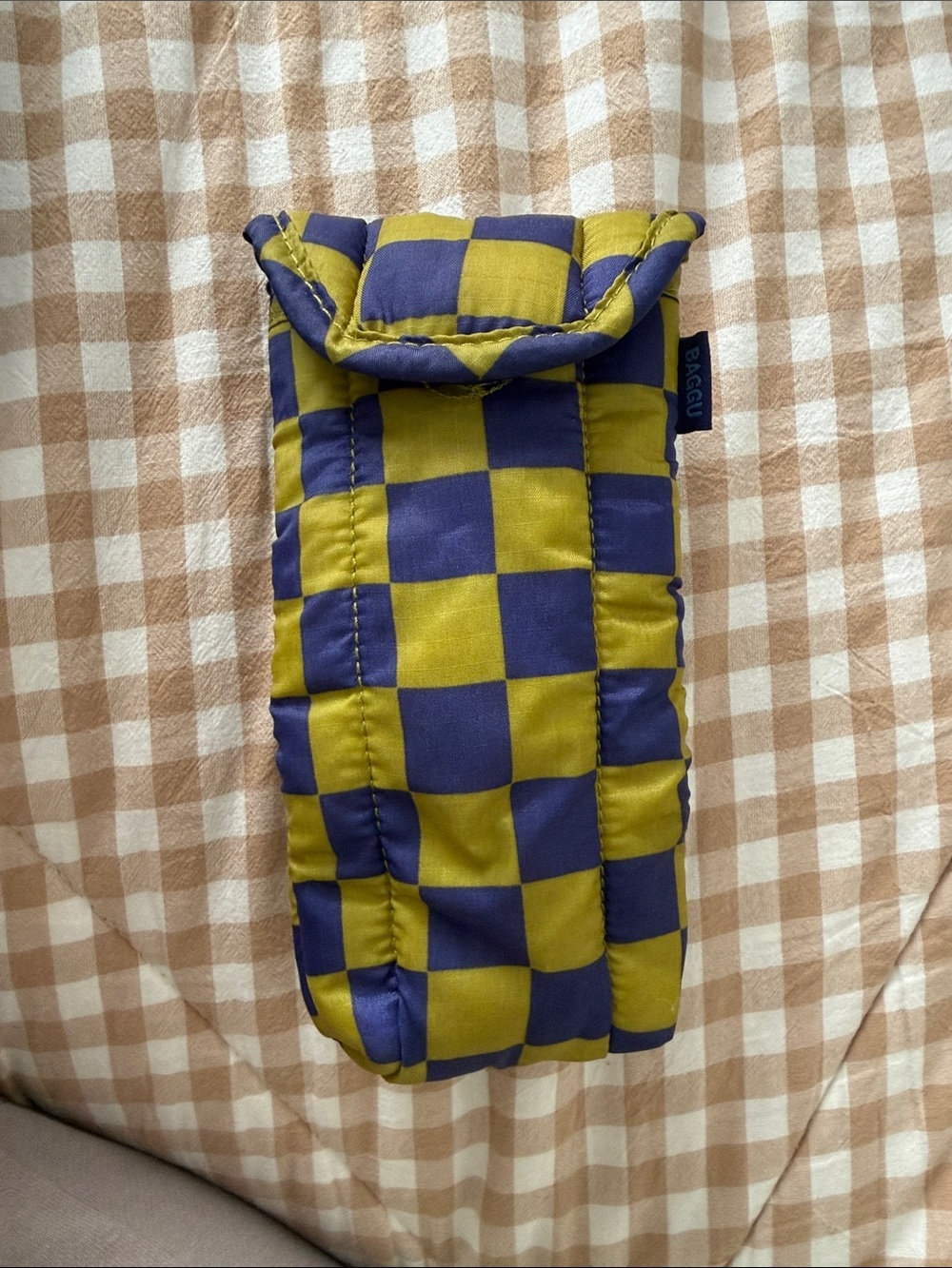 BAGGU checkered Sunglasses Pouch